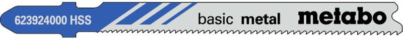 Metabo - Stichsägeblätter basic metal Nutz-L.66mm ZAhnteilung1,1-1,5mm hss gefräst gewellt m.Eintauchspitze f.Stahlblech...