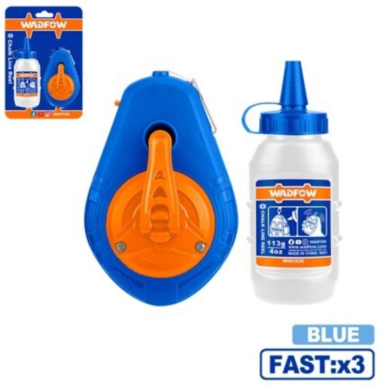 WADFOW 30 m Rapid Chalkboard, ABS-beschichtet, inkl. Kreide und blauem Pulver