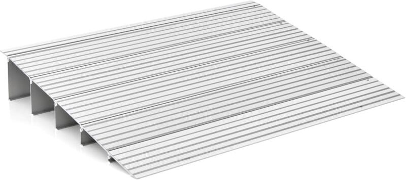 Costway - Türschwellenrampe, Rollstuhlrampe Aluminium mit verstellbarem Rampendesign & 317 kg Tragkraft, Bordsteinrampe ...