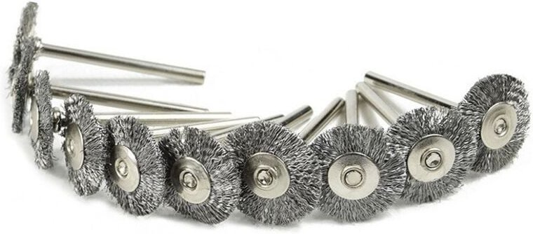 Packung mit 10 rotierenden Drahtbürsten, 22 mm – Schleif- und Polierbürsten für Rotationswerkzeuge