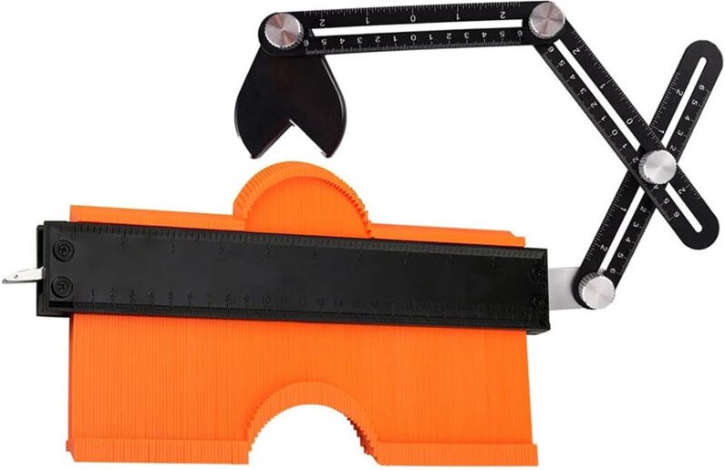 25 cm arretierbare automatische Konturenlehre – Konturenkopierer zum Übertragen von Fliesen- und Parkett-Schnittschablon...