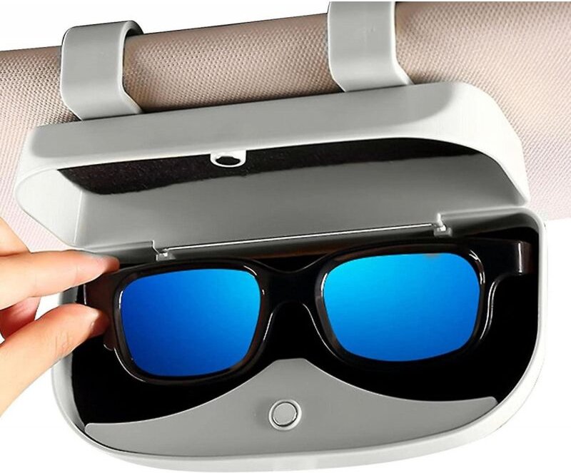 BEBUSINGOTO Sonnenbrillenetui fürs Auto, Schutzetui für Sonnenbrillen im Fahrzeug, Brillenaufbewahrungsbox