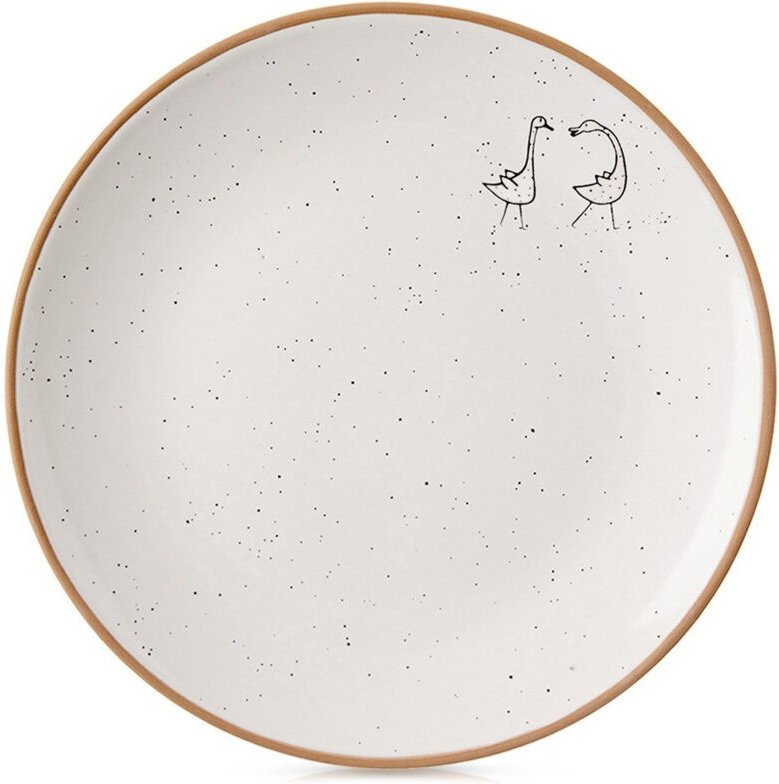 Beige ceramic dessert plate 20 cm
