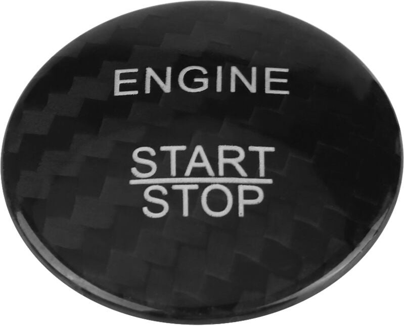 Eosnow Schwarzer Kohlefasermotor -Startknopfverkleidung für Mercedes Benz A B C Glc Gla Cla Ml Klasse