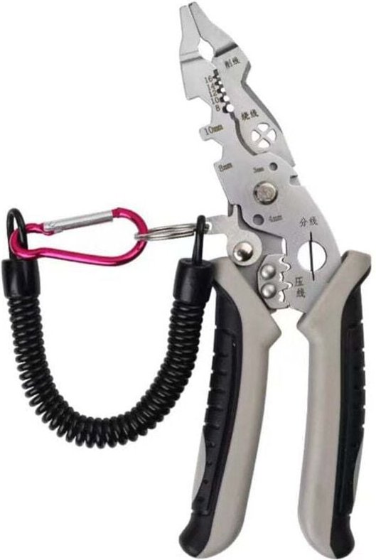 UlisemMultifunktionale Abisolierzange, professionelles Abisolierwerkzeug, tragbarer elektrischer Kabelschneider, Crimpza...