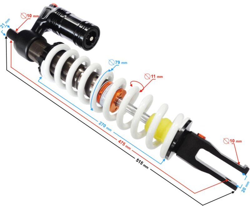 NXT250 L hinterer Stoßdämpfer