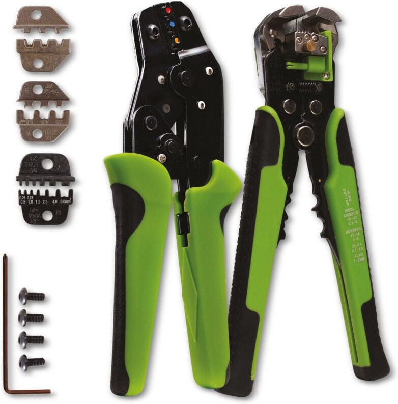 Crimpzange mit Aufsätzen, Abisolierzange, 22T015 - Quadrios