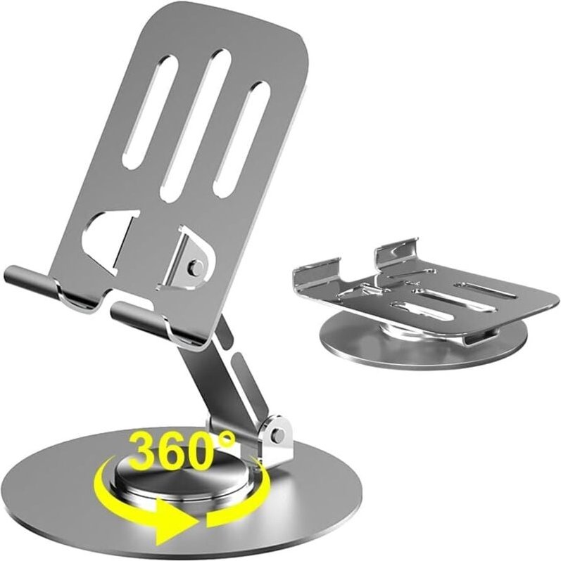 360-Grad-drehbarer, faltbarer Ständer für Tablets und Mobiltelefone, in mehreren Winkeln verstellbar, kompatibel mit all...