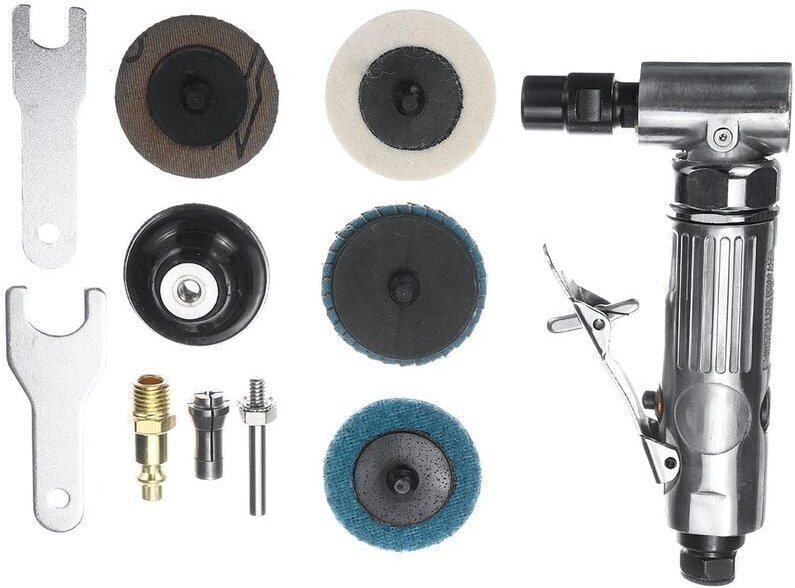 FOREHILL 1/4 Zoll Druckluft-Winkelschleifer, Mini 90 Grad Druckluft-Schleifmaschine