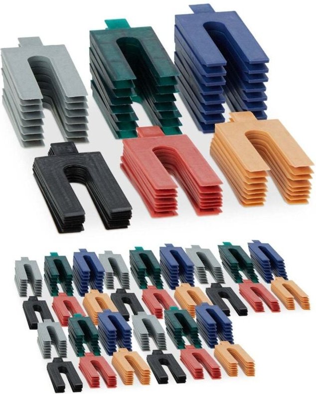 Plastic Spacer Plates, 288 Pack - 6 Thickness Options