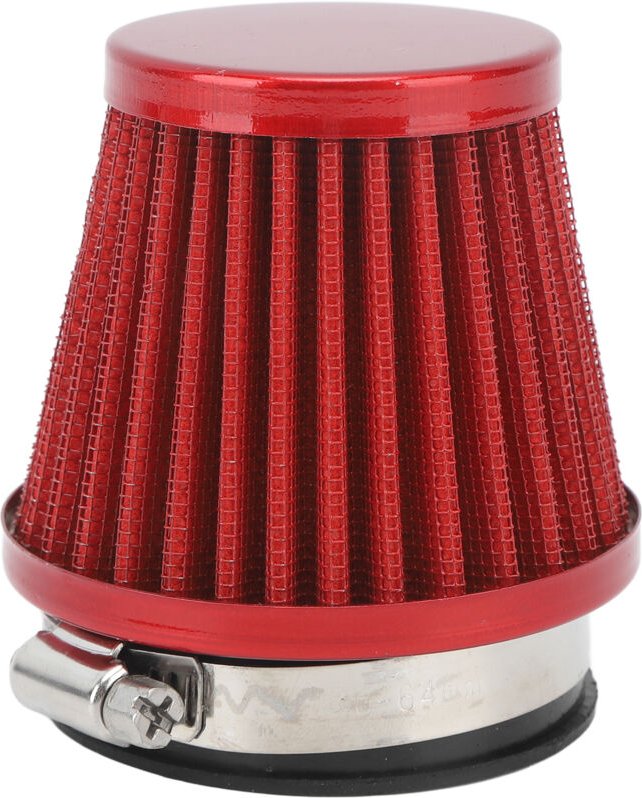 50mm Hochleistungs-Universal-Luftfilter für Offroad-Motorräder, ATVs, Quads, Dirtbikes und Pitbikes (rot).