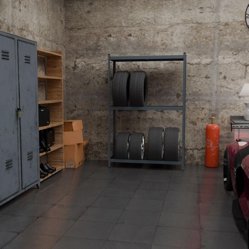 Reifenregal fur 8 reifen verstellbare stahlablagen