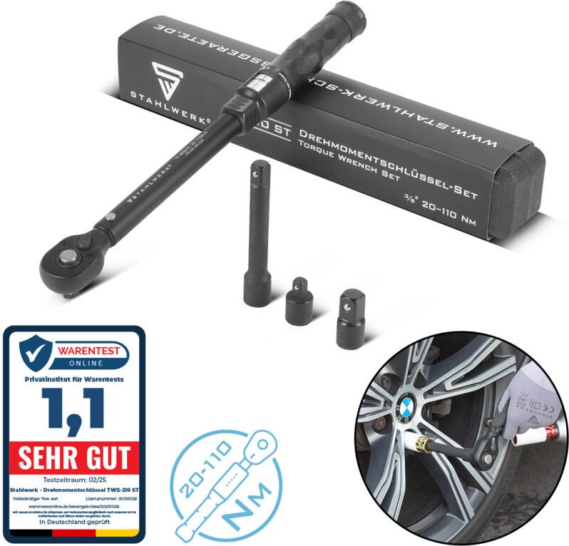 STAHLWERK Drehmomentschlüssel TWS-110 ST 72 Zähne 20-110 Nm 3/8“ Umschaltknarre