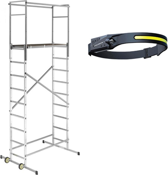GerüstMax. Arbeitshöhe 4.5m + Stirnlampe - 9475-901-LAMPE