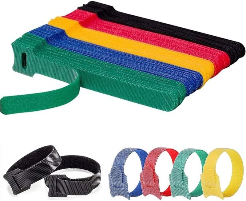 100 Pcs Attache Cable,150mmx12mm Cable Management,Attaches de CâBle RéUtilisables RéGlables et LibéRables,Pour La Gestio...