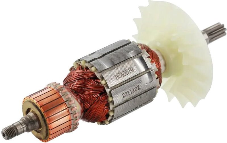 Trade-shop - Rotor / Anker / Läufer / Polpaket / Kollektor mit Lüfter kompatibel mit Bosch gsh 388, gsh 500 Schlaghammer...