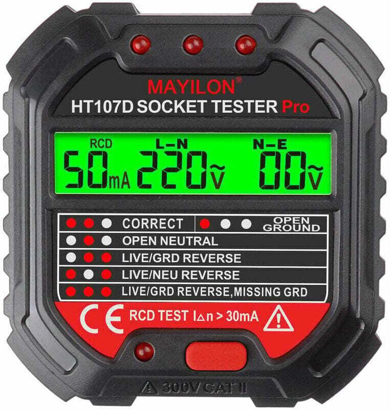 Testeur de fil de terre pour testeur de prise, phase de prise (réglementation UE HT107D) aiperq