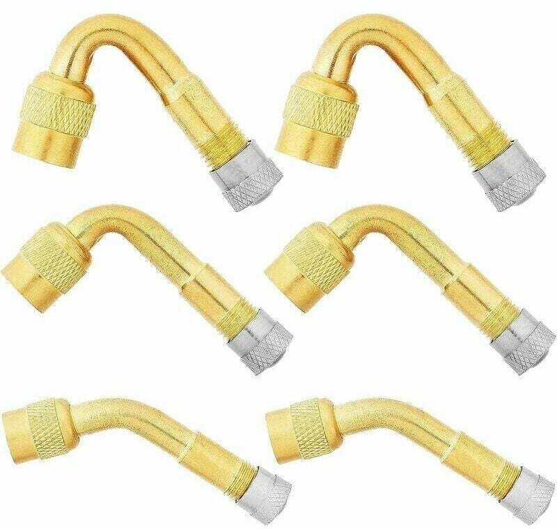XVX 6 Pièces Pneu Valve Rallonge, 45°, 90°, 135° Extension Valve Pneu Valve de Adaptateur Raccord Prolongateur Coude, Em...