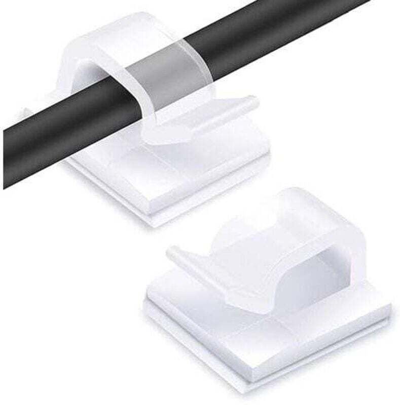 60 Stück Kabelclips, XU, selbstklebende Kabelbinder, Kabelorganisator, selbstklebende Kabelclips, elektrische Kabelclips...