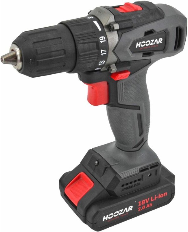 HOOZAR Bürstenloser Schraubendreher 18V 1x2,0Ah 45Nm CD45BL-D1