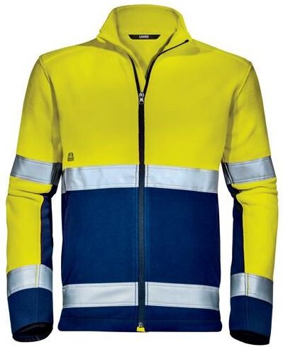 uvex Fleecejacke Construction gelb, warngelb Gr. XS