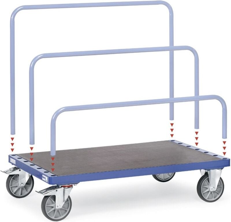 Fetra - Plattenwagen - ohne Bügel, Ladefläche 1.200 x 800 mm - 750 kg