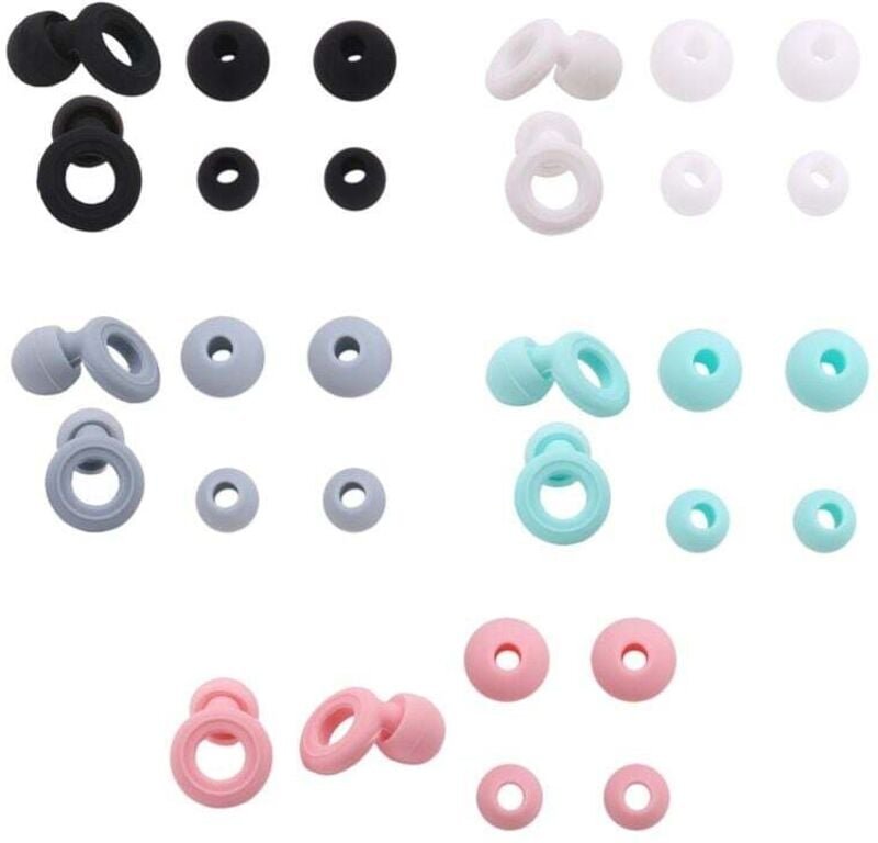 5 Paar geräuschdämpfende Ohrstöpsel für Lärmreduzierung, Schlafen, Schwimmen und Motorradfahren – Silikon