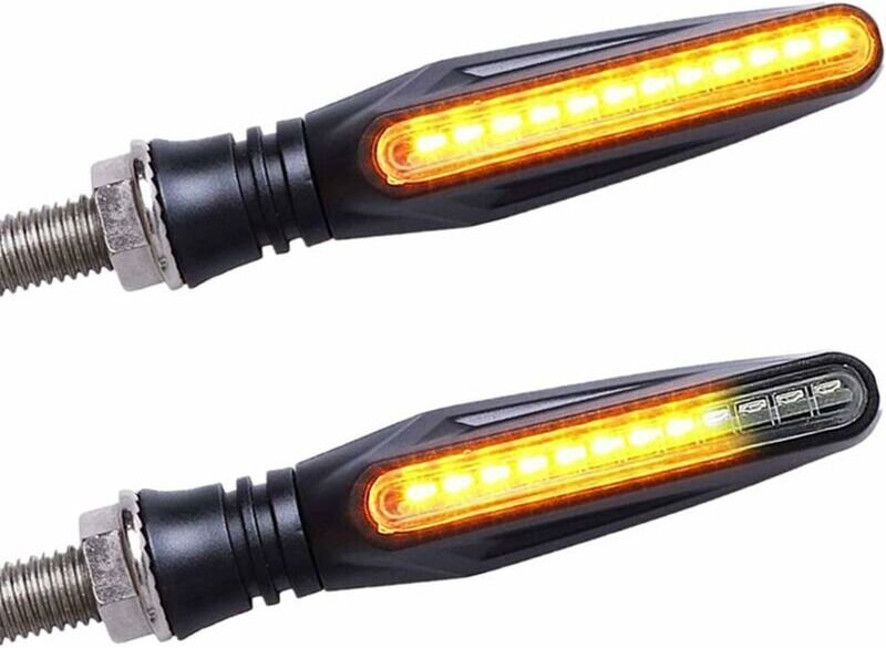 Motorrad-Blinker-LED, Universal-Motorrad-Blinker, Tagfahrlicht, Motorrad-Anzeige, sequentielle Glühbirne, Gegenstück, 2 ...