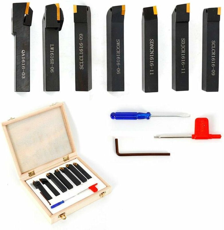 7 Stück 16mm Drehmeißelsatz für Drehmaschine CNC Drehmeißel/Drehstahl Set
