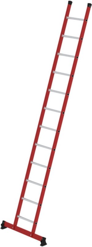 MUNK Kunststoff-Anlegeleiter GFK/Alu mit nivello®-Traverse 12 Sprossen