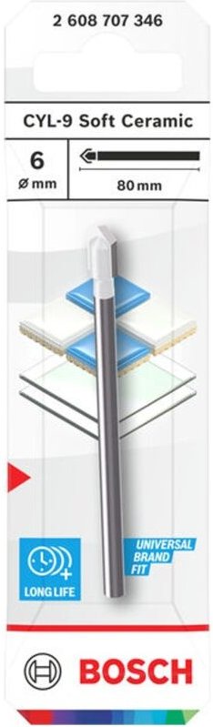 Bosch Ceramic Bohrer CYL-9 Soft, 6 x 80 mm