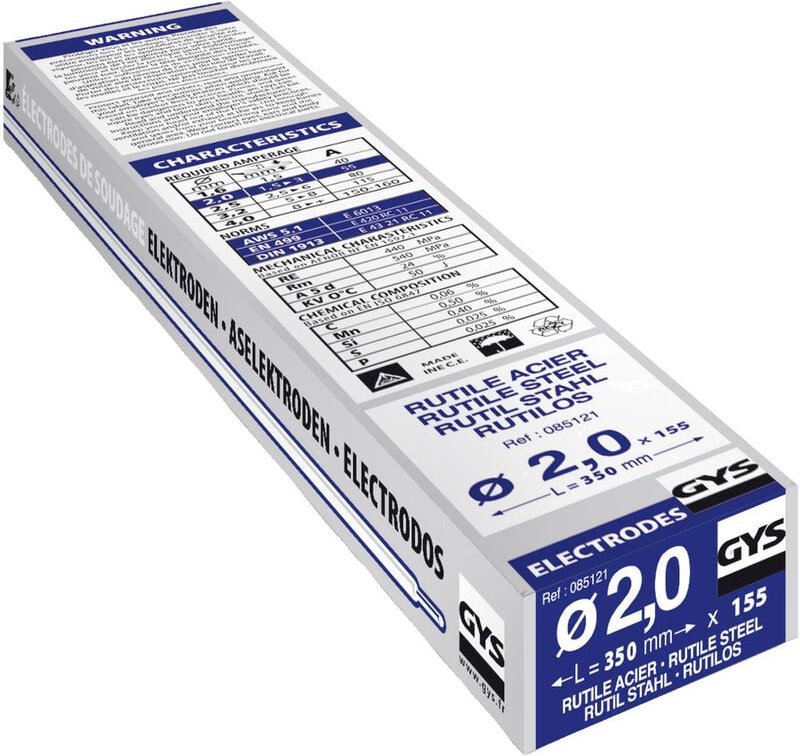 GYS - gy 38 Typ Schweißelektroden 155 St. (ø x l) 2 mm x 350 mm 55 a (max.)