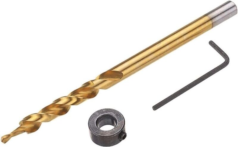 9,5 mm Spiral-Stufenbohrer 3/8" Rund-/Sechskantschaft für Holzbearbeitungs-Taschenlochbohrlehre (Farbe: Sechskantschaft)