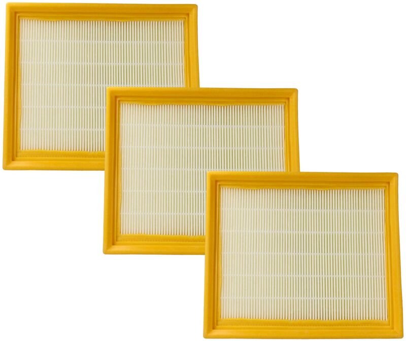 vhbw 3x Staubsaugerfilter Ersatz für Festo 496170, 496172, 4.96170, 4.96172 für Staubsauger - HEPA-Filter Gelb Weiß