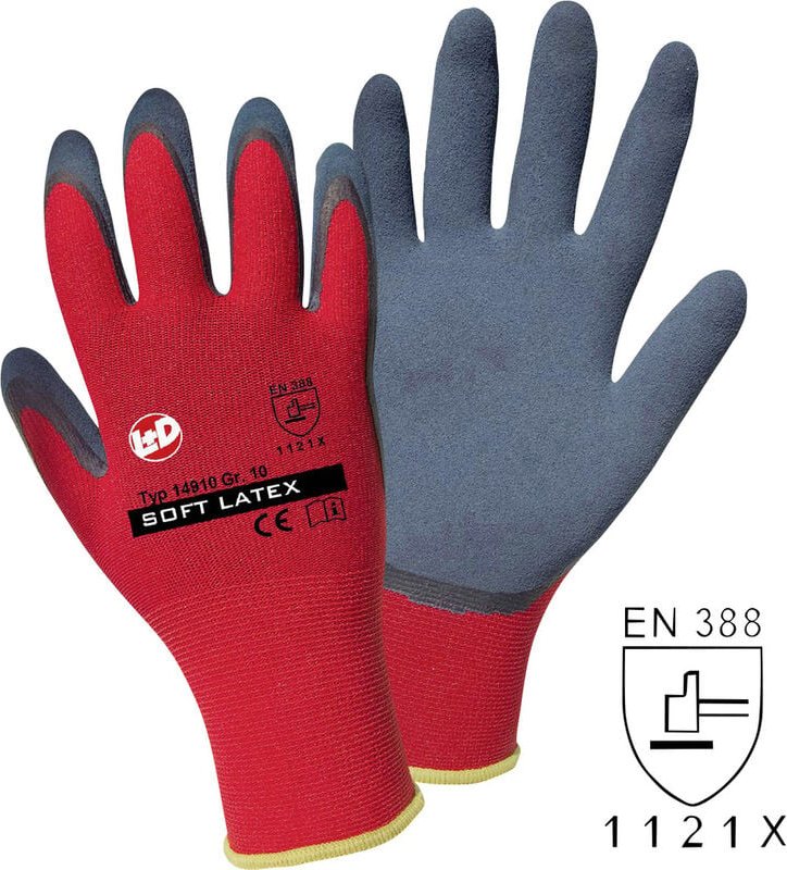 Leipold Doehle Soft Latex 14910-8 Polyester Arbeitshandschuh Größe (Handschuhe): 8 en 388:2016 cat