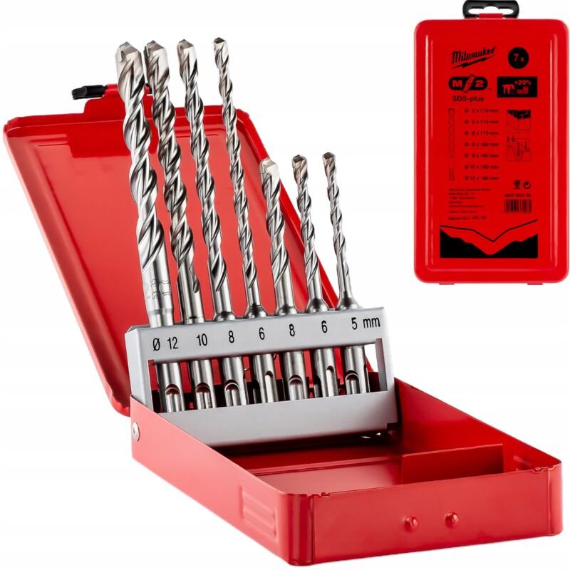 M2 SDS Plus Bohrer - Kassette 7-tlg.