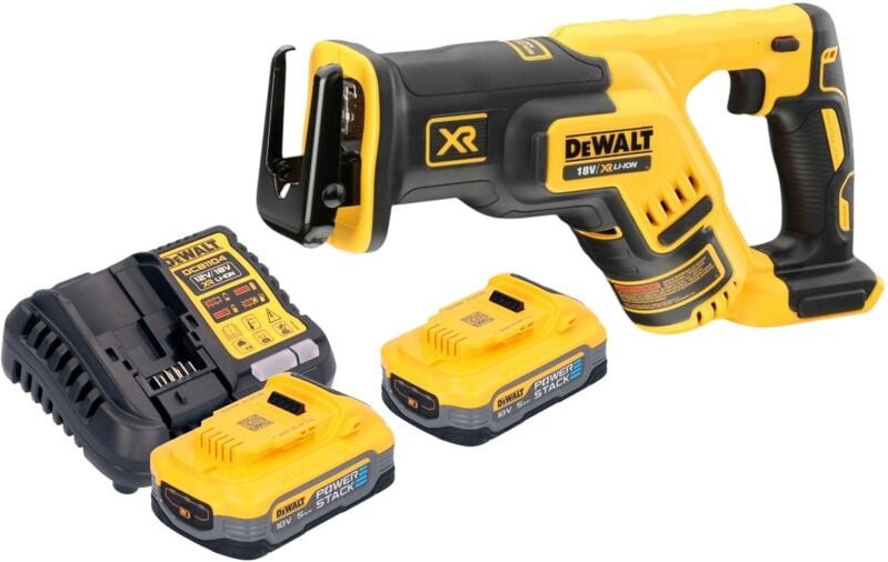 Dcs 367 H2 Akku Säbelsäge 18 v Brushless + 2x Powerstack Akku 5,0 Ah + Ladegerät - Dewalt