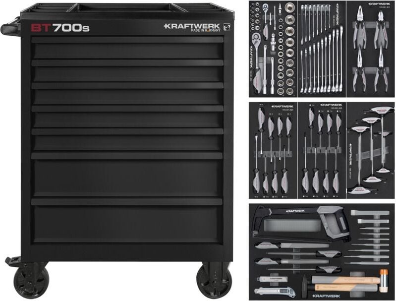 Bt line BT700s 7 Schubladen schwarz, 113-tlg.