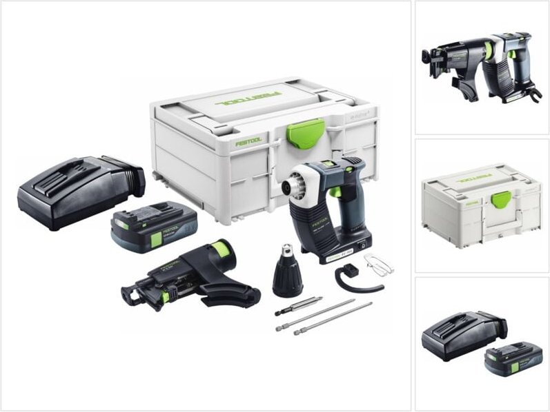 Duradrive dwc 18-4500 Basic Akku Bauschrauber 18 v 14 Nm Brushless + 1x Akku 3,0 Ah + Ladegerät + Systainer - Festool