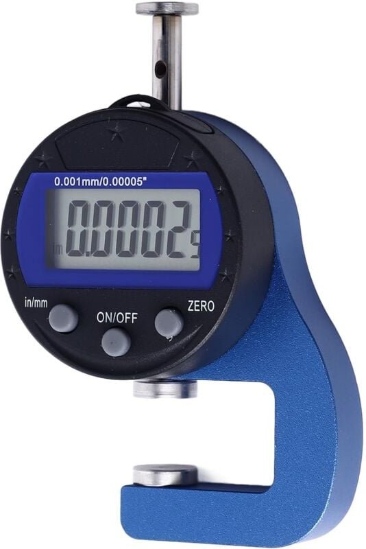 Digitales Dickenmessgerät, präzises elektronisches Mikrometer mit LCD-Anzeige, 0,001 mm Auflösung, zum Messen der Dicke ...