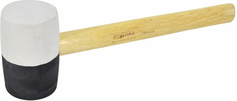 Hammer de Gummi Awtools 780g Kopf de 63mm Griff de Holz, ideal für schwere Aufgaben, kontrollierte Auswirkungen, Präzisi...