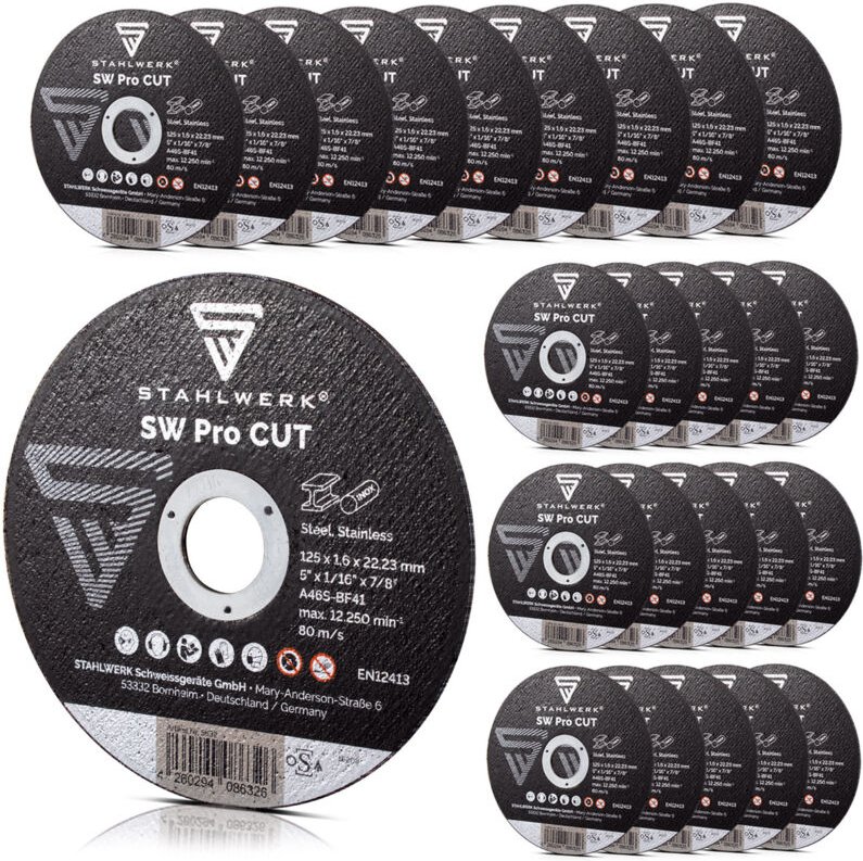 Stahlwerk - sw Pro Cut Trennscheibe/Schleifscheibe Ø125 mm, 25er Set