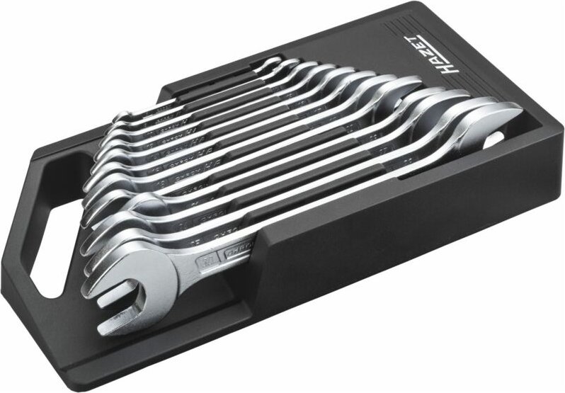 Hazet - Doppel-Maulschlüssel Satz, Außen-Sechskant Profil, 6 x 7 - 30 x 32, Anzahl Werkzeuge: 12