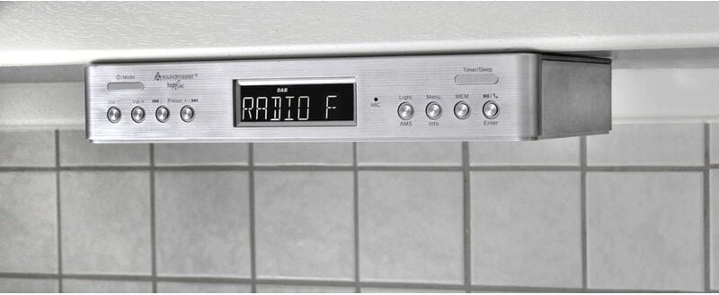 Soundmaster - UR2045SI Küchenradio dab+, ukw Bluetooth® Freisprechfunktion Silber