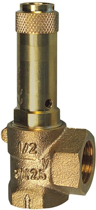 Eck-Sicherheitsventil, Flüssigkeiten, g 1/2, Ansprechdruck 5 bar - Riegler