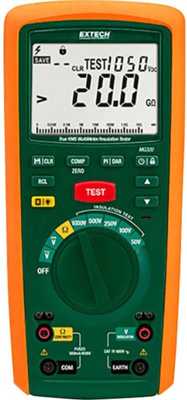 Extech - MG320 Isolationsmessgerät 50 v, 100 v, 250 v, 500 v, 1000 v 20 gω