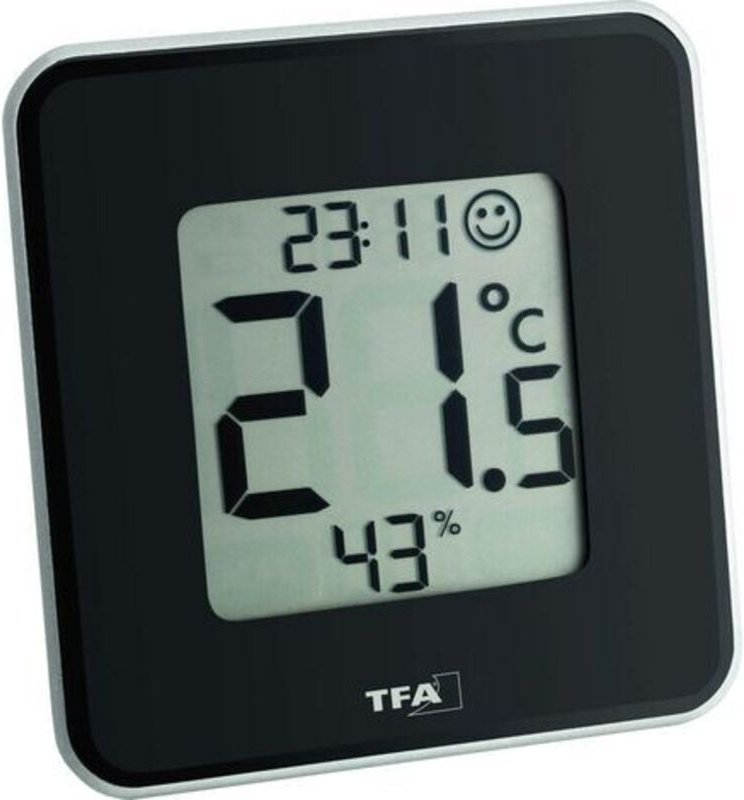 Style Thermo-/Hygrometer Schwarz 30.5021.01 - Tfa Dostmann