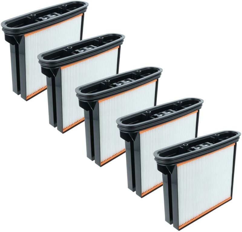 vhbw 5x Flachfaltenfilter H11 kompatibel mit Starmix iPulse H-1635 Safe Plus Industriestaubsauger Nass-/Trockensauger St...