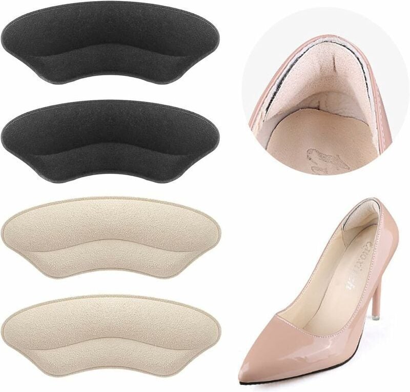 2 Paar Fersenpolster, Schuhabsatz-Einlegesohlen, dicke Fersenpolster, schützen vor Reibung und Rutschen