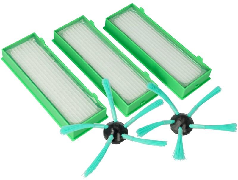 5-tlg. Wartungskit kompatibel mit Vorwerk Kobold VR-300, VR300, VR-200, VR200 Saugroboter - HEPA-Filter, Seitenbürsten -...